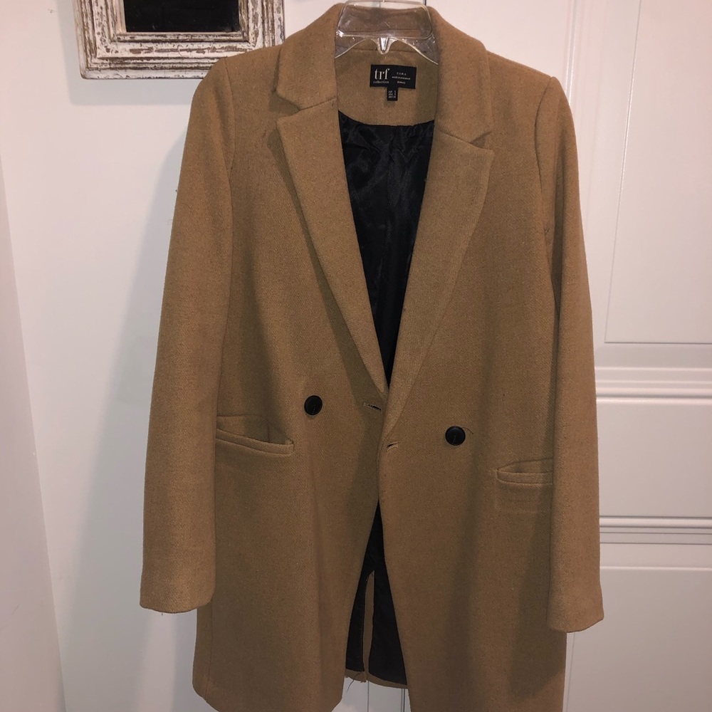 Zara TRF CAMEL WOOL COAT